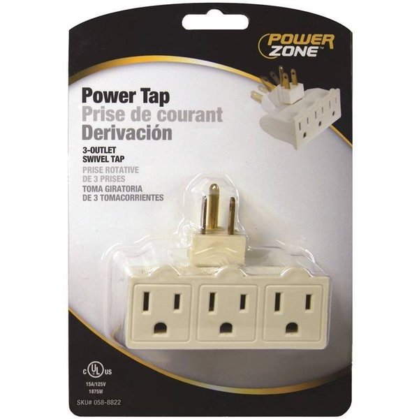Powerzone Power Tap Swivel 3 Outlet OR101100
